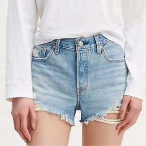 Levi’s Premium Luxor Light Destructed 501 Shorts